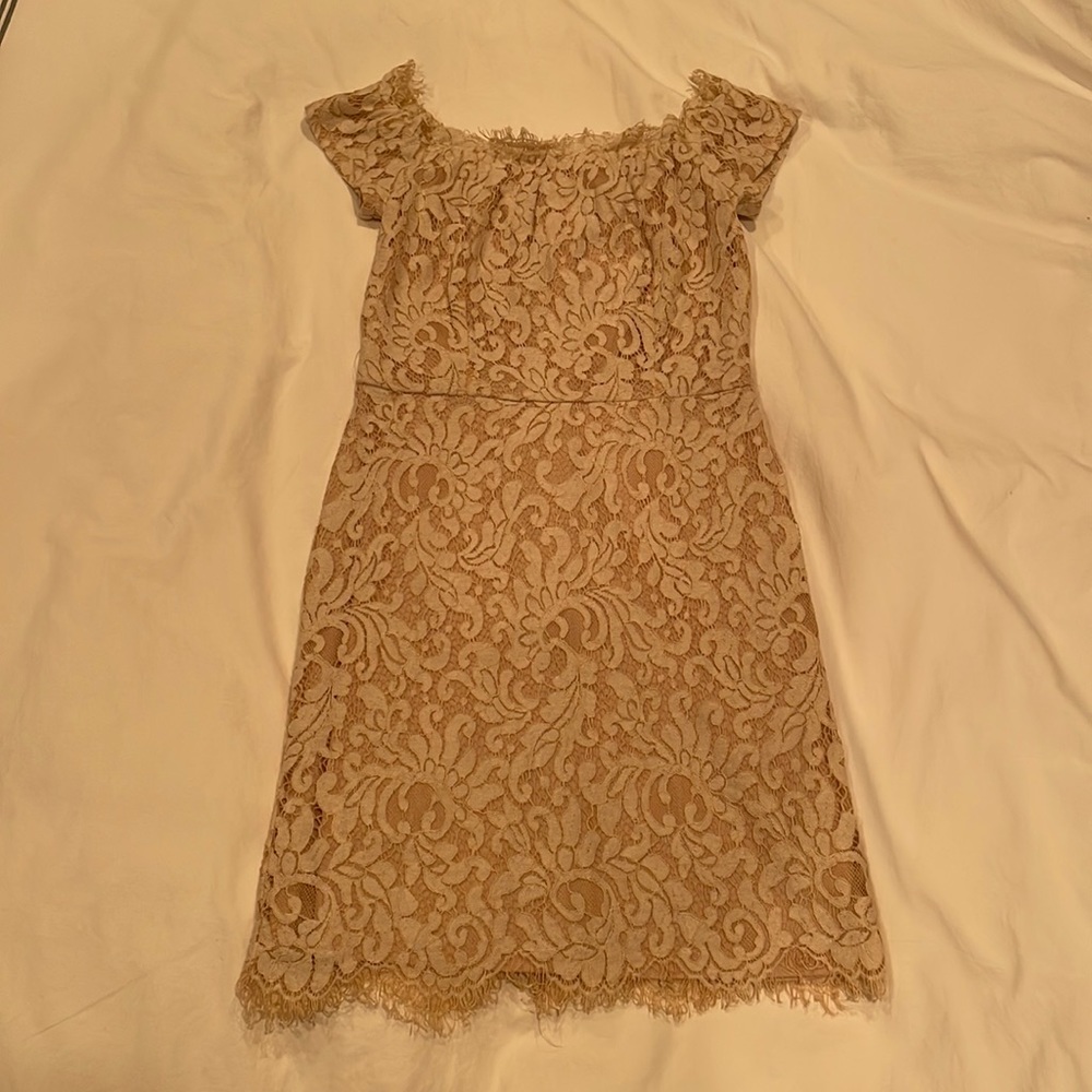 Cream lace dress never worn but tags not attached.